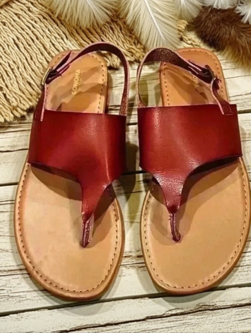 Sonoma Goods For Life Corinne Shield Thong Sandals Brown Size 10 (5.17.7)